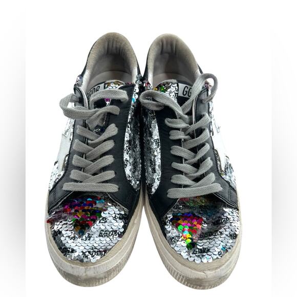 Golden goose may rainbow sequin flip low top sneakers sz 40 - Picture 8 of 8